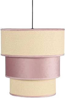 VoltShine Colgante - lámpara colgante de 3 pantallas, tipo E27, color rosa, diseño moderno y elegante, ideal para decoración interior