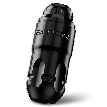 Ambition Lutin Rotary Tattoo Gun with Straight Drive Bar - Short Tattoo Machine Pen with Brushless Motor Strong Power Low Vibration with RCA Cord for Professional Tattoo Artist