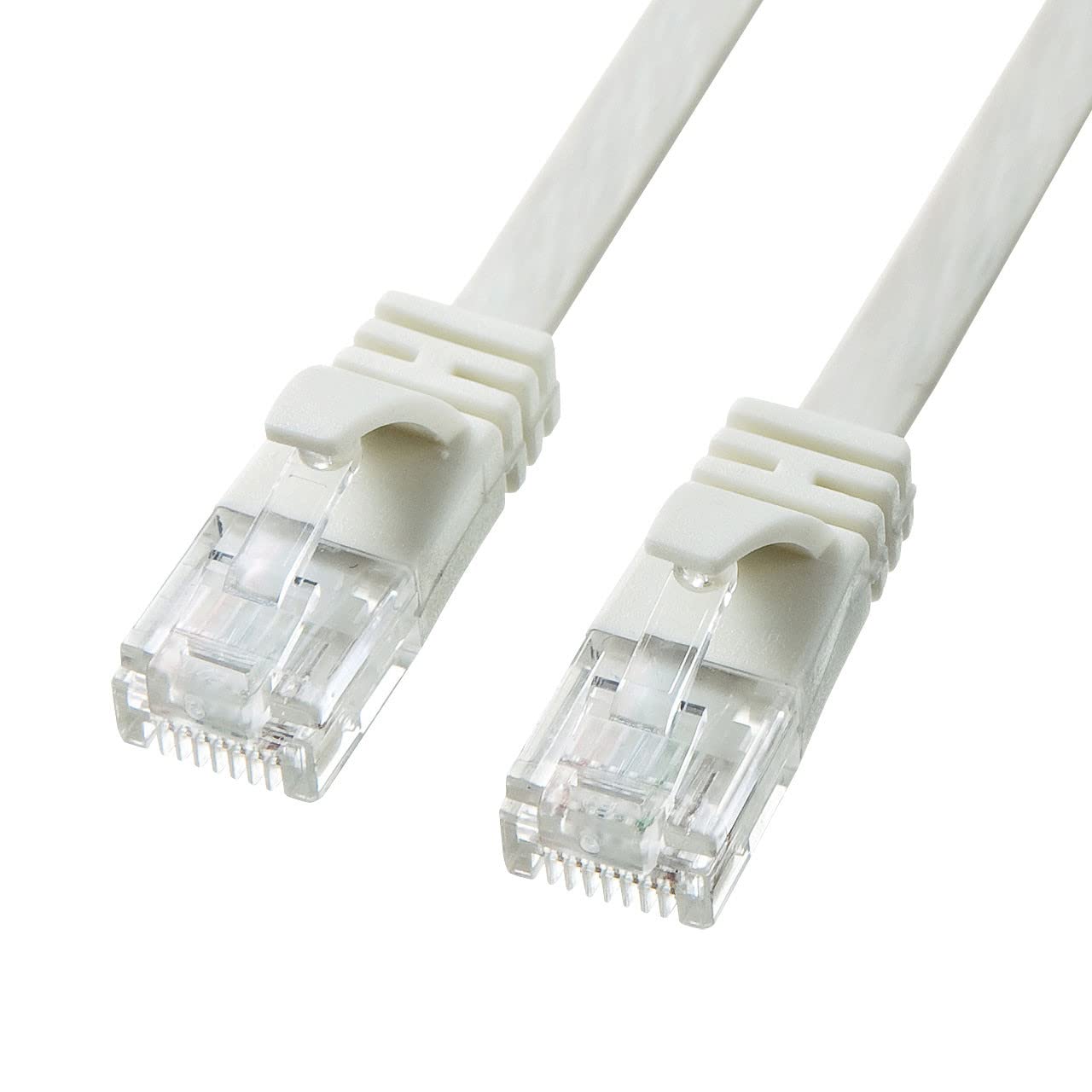 Sanwa Supply KB-FL6A-03BL CAT6A Flat LAN Cable, 9.8 ft (3 m), 10Gbps/500 MHz, RJ45, Anti-Break, Blue