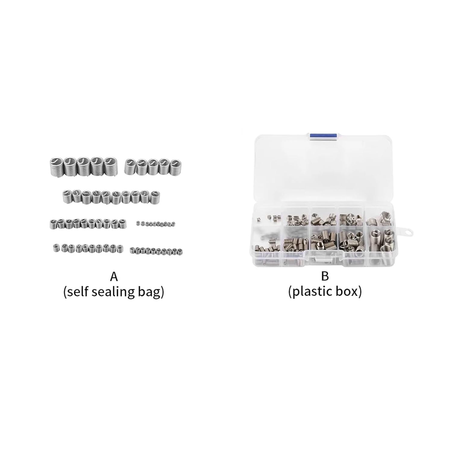 60pcs Thread Insert Set Industrial Stainless Steel High Strength Repair Tool Wear Resistance Useful Wire Screw Sleeve Sheath