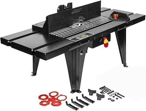 34" x 13" Aluminum Deluxe Router Table Benchtop On/Off Switch Routing Table