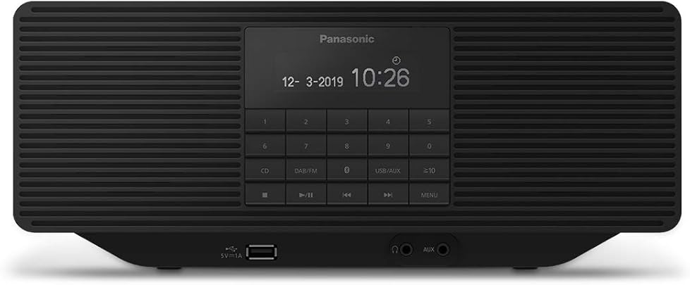Panasonic RX-D70BTEG-K Radio digitale con DAB suono stereo Bluetooth FM alimentazione rete batteria AUX funzione sveglia Panasonic RX-D70BTEG-K Radio digitale con DAB suono stereo Bluetooth FM alimentazione rete batteria AUX funzione sveglia