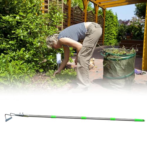 Binette de jardin avec poteaux réglables en acier pour enlever l'herbe