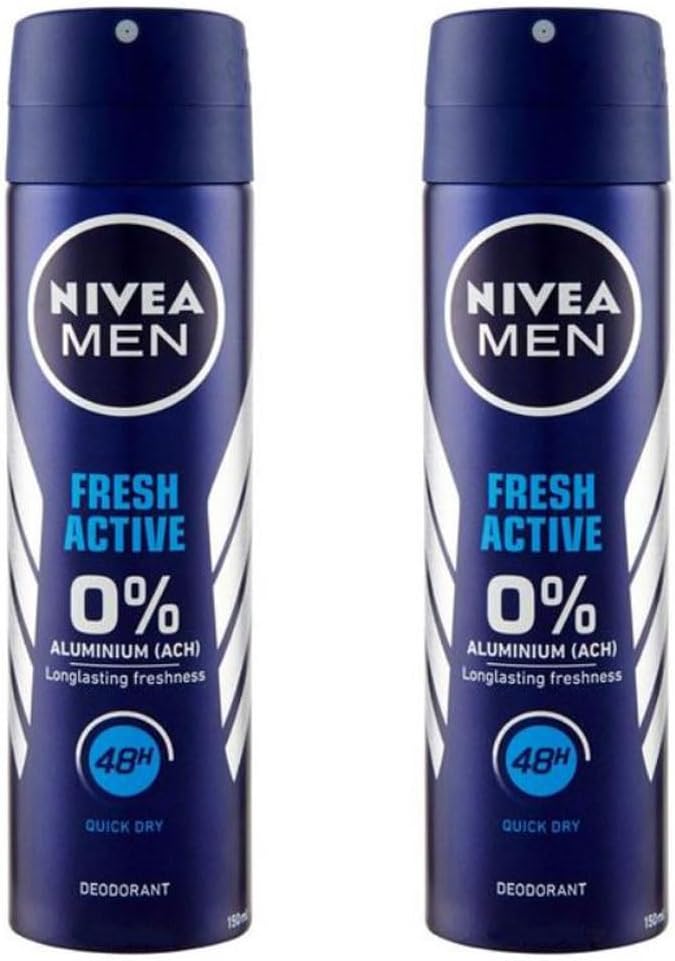 NIVEAMen Fresh Active 48-hour Protection Anti Perspirant Spray 2-Pack (2 x 150ml)