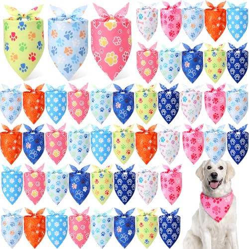 Weewooday 50 Pcs Paw Dog Bandanas Bulk, 31.5 x 21.7 x21.7 Inch by Weewooday - Used condition - US$24.21