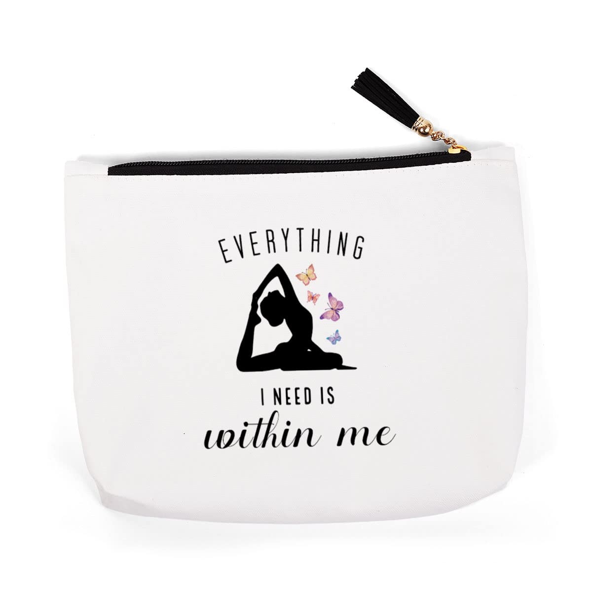 Yoga Gifts for Women, Yoga Gifts for Yoga Lover, Yoga Instructor, Friends, Yoga Teacher Gifts Meditation Gifts Zen Gifts Makeup Bag – Everything I Need is Within Me, Yoga Stuff for Teachers and Yogis