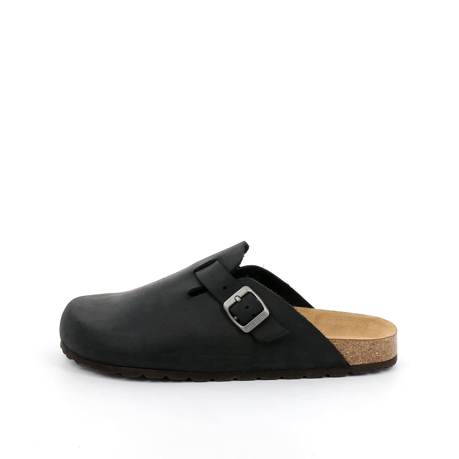 Grunland CB7034 Robi Ciabatta Uomo in Pelle INGRASSATA Plantare BIRK