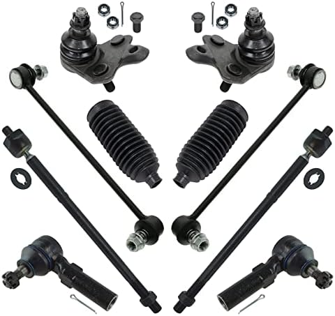 TRQ 6-Piece Steering/Suspension Kit - Lower Ball Joints & Inner/Outer Tie Rod Ends For Chevy Equinox/GMC Terrain