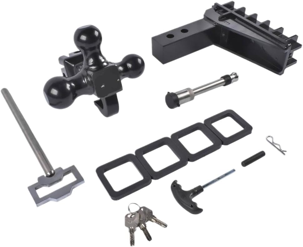 Tow Hitch 17000 LBS GTW Class 3 Compatible with Heavy Duty Vehicles Solid Ball Mount Drop Hitch