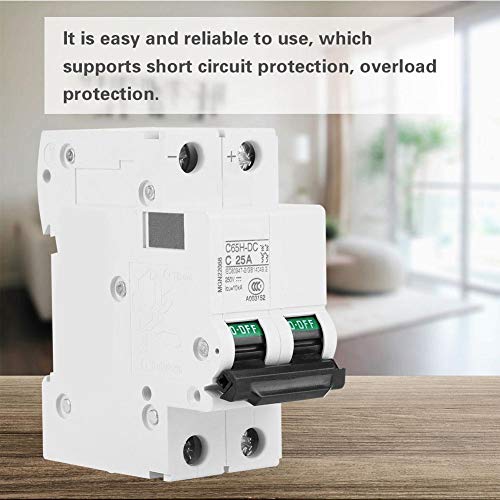 Dc 250V 2P Low-Voltage Miniature Circuit Breaker Switch Din Rail Installation Electrical Box For Solar Panels Grid System(25A) #TOP4