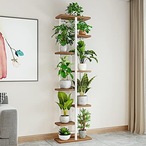 Support à Plantes 6 Niveaux Métallique - 130cm De Haut - 37x25cm Par Étagère - Pour Intérieur/Extérieur - Balcon, Salon, Jardin