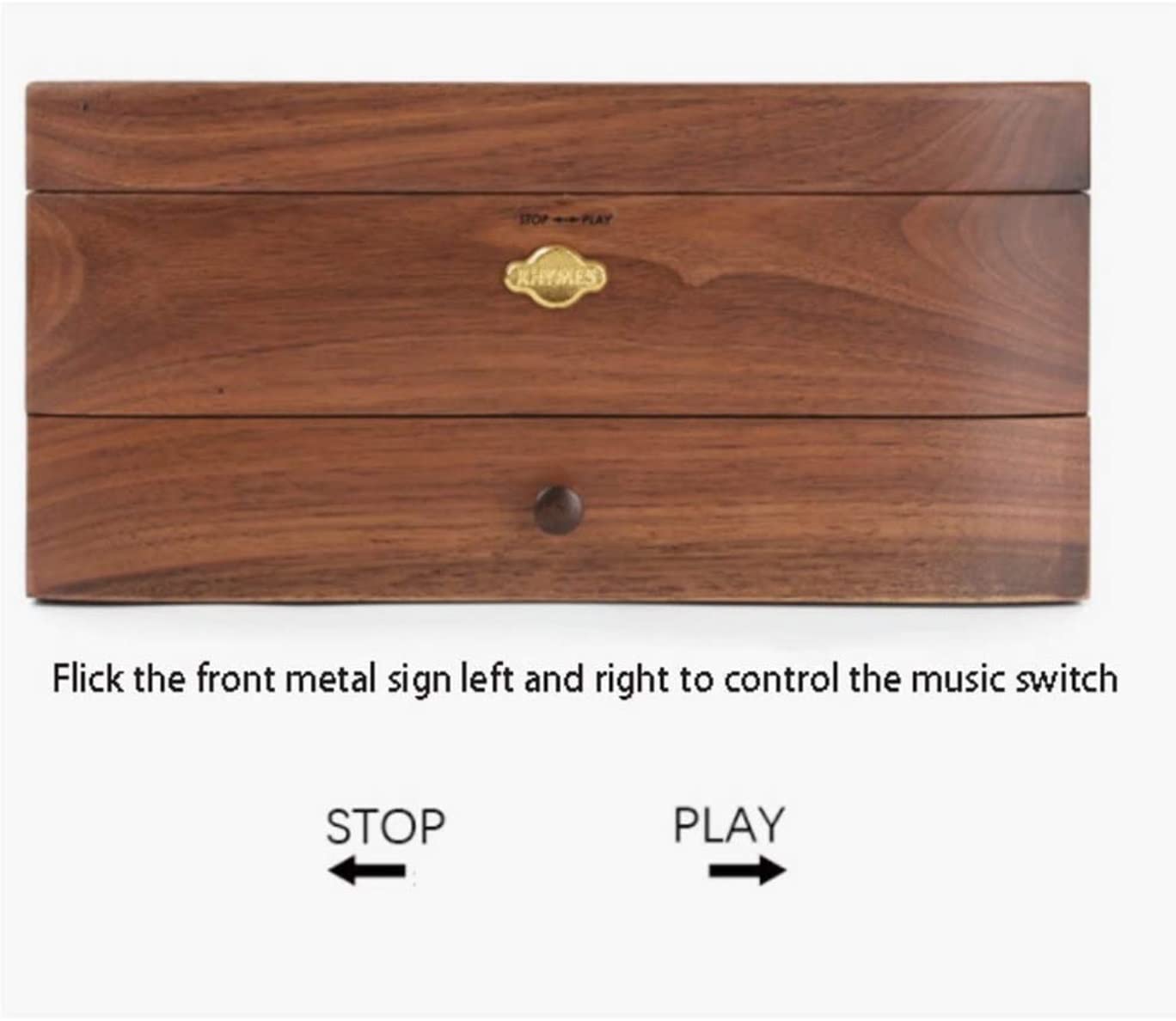 VVABRA Caja de Música Caja de Musica Caja De Música De Madera, Caja De Música Giratoria Creativa para Decoración De Caja Musical De Cumpleaños De Navidad Caja Musical Cajas Musicales