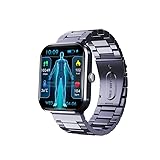 スマートウォッチ 通話機能付き 高性能 Smart Watch 消費カロリー 100+種類運動モード 健康管理 活動量計 Bluetooth5.3 Lineアプリ通知 天気予報 音楽/カメラ制御 アラーム 1.96インチ大画面 100+種文字盤 IP68防水 万歩計 長持ちバッテリー BPM BG spo2濃度 日本語説明書付き(ベルトもう1本プレゼント 黒三株+黒TPU)