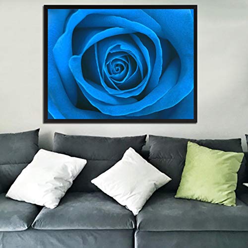 Toile rose romantique art moderne : tableau floral pour salon 40x80cm