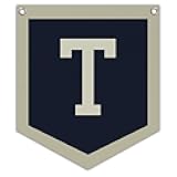 Lacama Toddler Boys Room Decor Name Pennant Flag, Vintage Baby Boy Nursery Wall Art, Name Sign for Toddler Bedroom Playroom Kidsroom,Baby Boy Gifts,Letter T 12x14 in