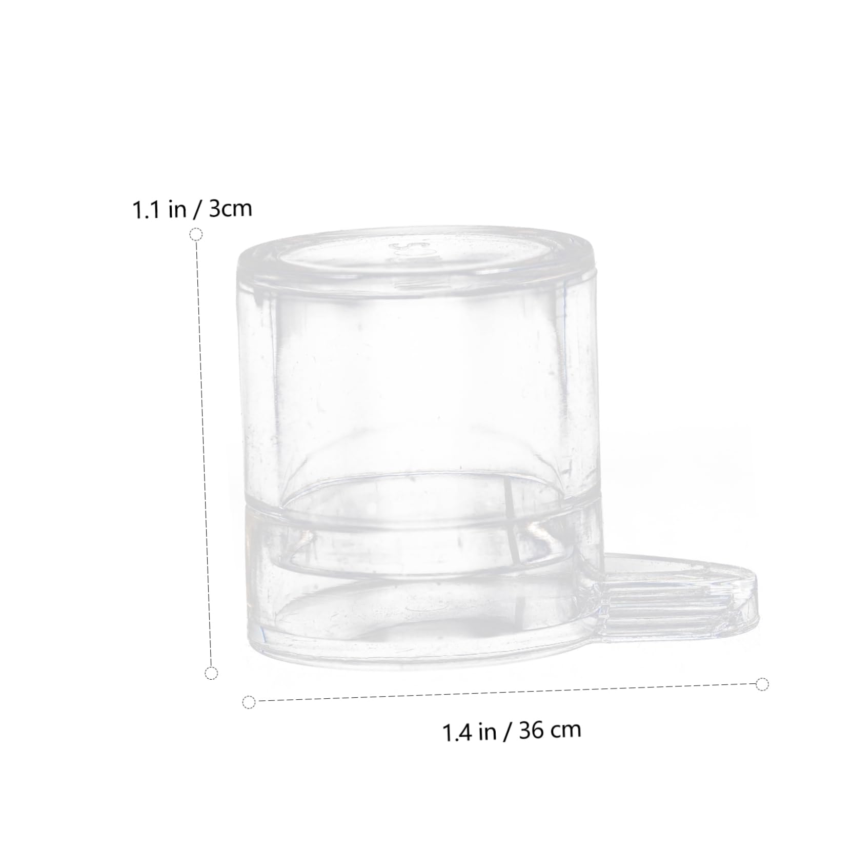 Toddmomy 2PCS Transparent Acrylic Feeding Bowl Water Storage for Easy to Clean and Refill for Farm Nest Water Supply