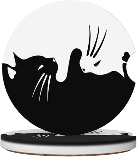 Vista 13 de Posavasos de automóvil a cuadros rosados para portavasos de automóvil, paquete de 2 posavasos de automóvil para automóvil, posavasos absorbentes