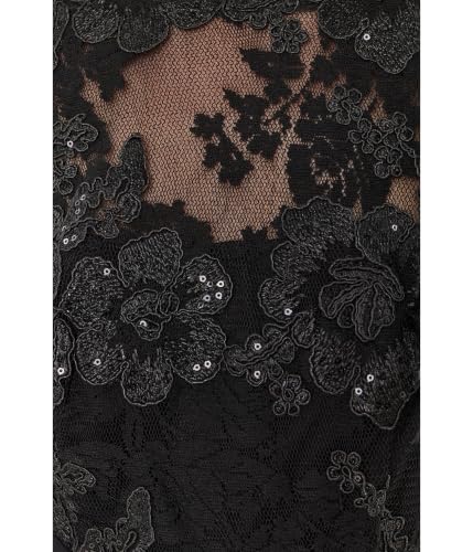 Image of Adrianna Papell Floral Lace Combo Dress
