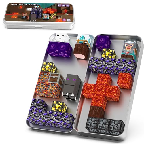 Image of Magnetic Building Blocks Travel Toys: 35pcs with Portable Tin, 45s Storage