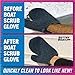 Boat Scrubbing Brush Glove, Heavy-Duty Deck and Hull Scrub Mitt for Floors, Aluminum, Pontoon, Marine and Fishing Boat Accessories