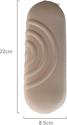 Miniatura 6 de Soporte para brochas de maquillaje de silicona, bolsa de maquillaje de gran capacidad con cremallera, bolsa de maquillaje portátil de tamaño de