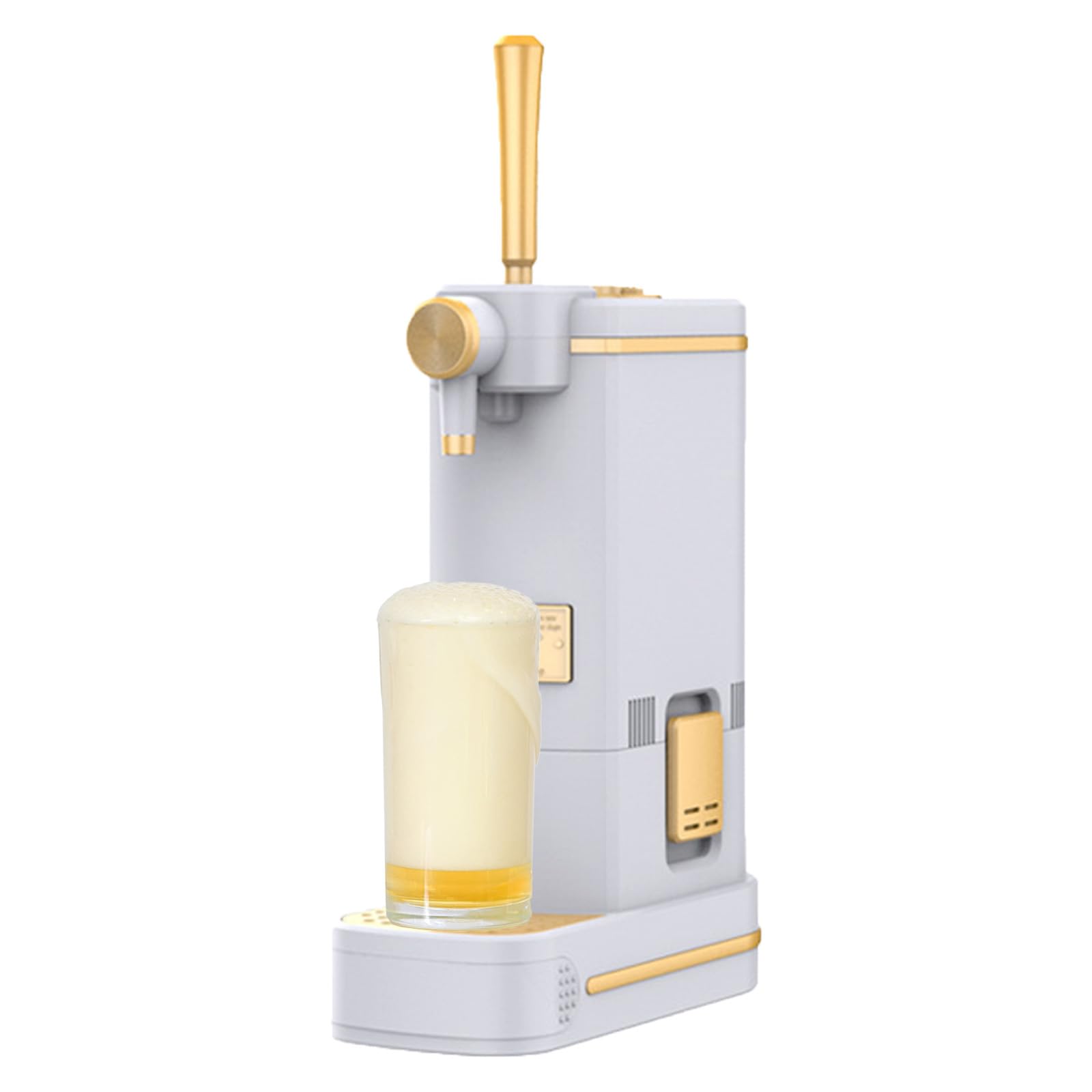 A:Gray,Grifo Cerveza,Dispensador De Cerveza con Enfriador,Máquina De Espuma De Cerveza Ultrasónica,Grifo De Cerveza Portatil