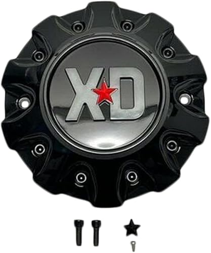 Miniatura 1 de KMC XD SERIES XD859 - Gorra central con logotipo negro brillante y gris 42320-15T T167L145-1