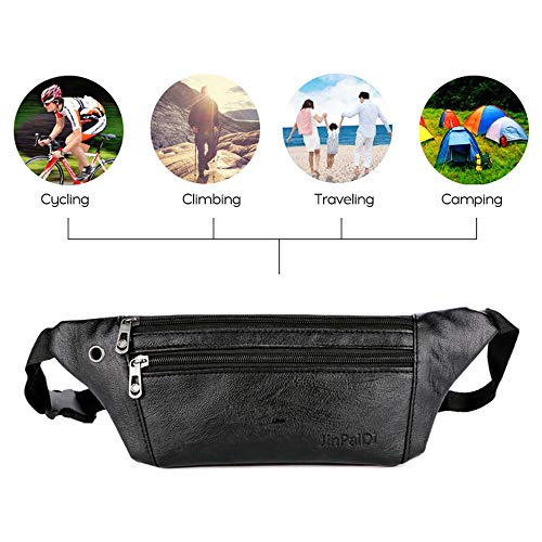 KKmoon Saco de cintura de peito de moda masculina multicamadas de grande capacidade casual para viag