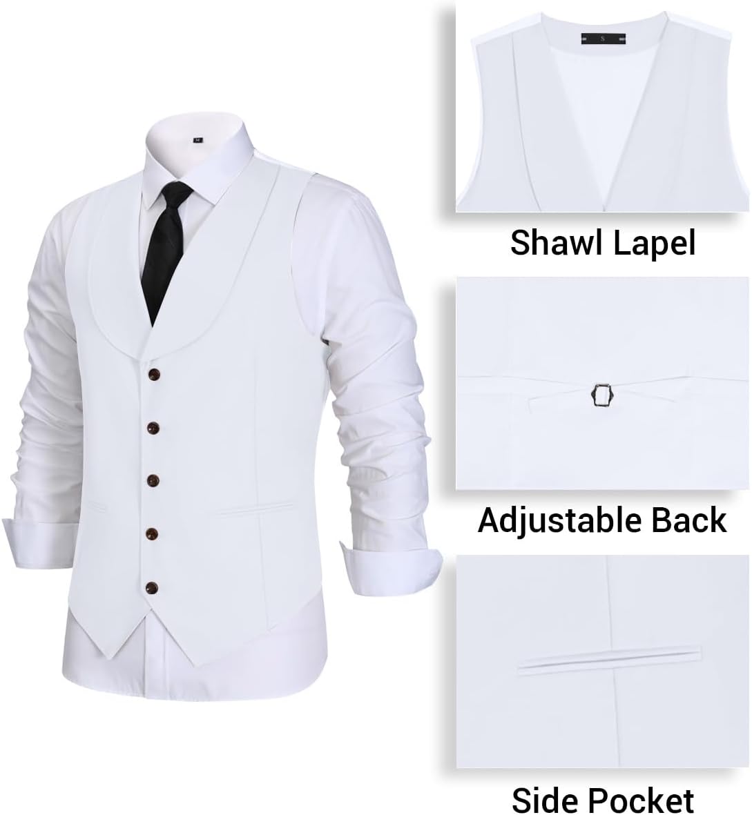 Mens Vest Pants Suits Set 2 Pieces Slim Fit Groomsmen Suit for Men Formal | Waistcoat Groomsmen Tuxedo Wedding Suit