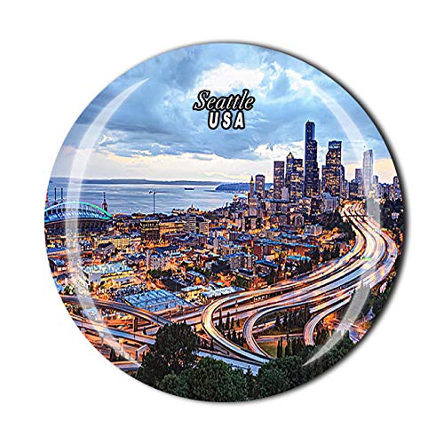 Magnete Frigorifero 3D Seattle Chicchi Di Caffè | Souvenir Viaggio USA | Decorazione Casa E Cucina Originale