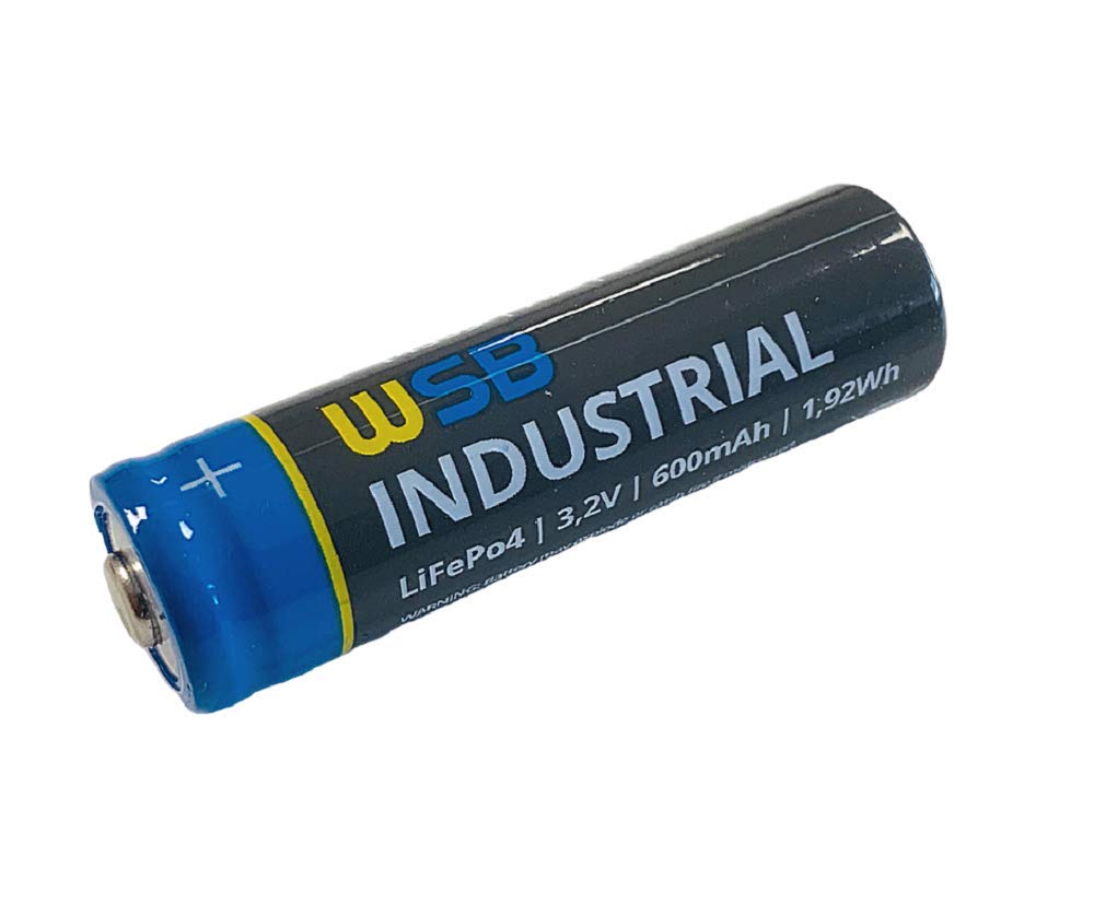 WSB - Lote de 20 pilas recargables (3,2 V, 600 mAh, 1,92 Wh, LiFePo4)