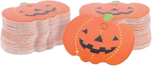 Etiquetas colgantes de Halloween para manualidades, 100 unidades, etiquetas de papel de Halloween, etiquetas colgantes de Halloween, etiquetas de