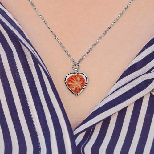 Collier urne funéraire tranche de tomate pour deuil de chat - 7