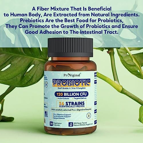 Probiotics For Women & Men 120 Billion Cfu With 36 Probiotic Strains For Digestive Health And Gut Health, Delayed Release Capsules, Stomach Acid Resistant, No Need For Refrigeration 30 Capsules #TOP4