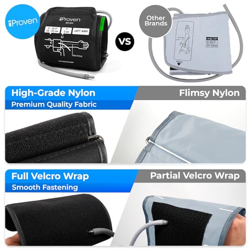 Extra Large Cuff Compatible with All Automatic Blood Pressure Monitors, Curved Fit, 9\"-20.5\" Inches (22-52CM), XL Replacement Cuff for Big Arms with 6 Connectors