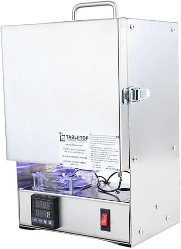 Vista 2 de TableTop - Horno eléctrico de alta temperatura de 2200 grados, orificio de ventilación, controlador programable, fabricación de joyas, cera