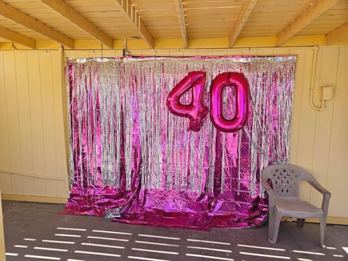 Image of 40 Inch Hot Pink Number 0 Balloon, 0th Birthday Party Decorations | 40 Inch Hot Pink inflatable foil number balloons, large birthday decorations for 0th birthday
