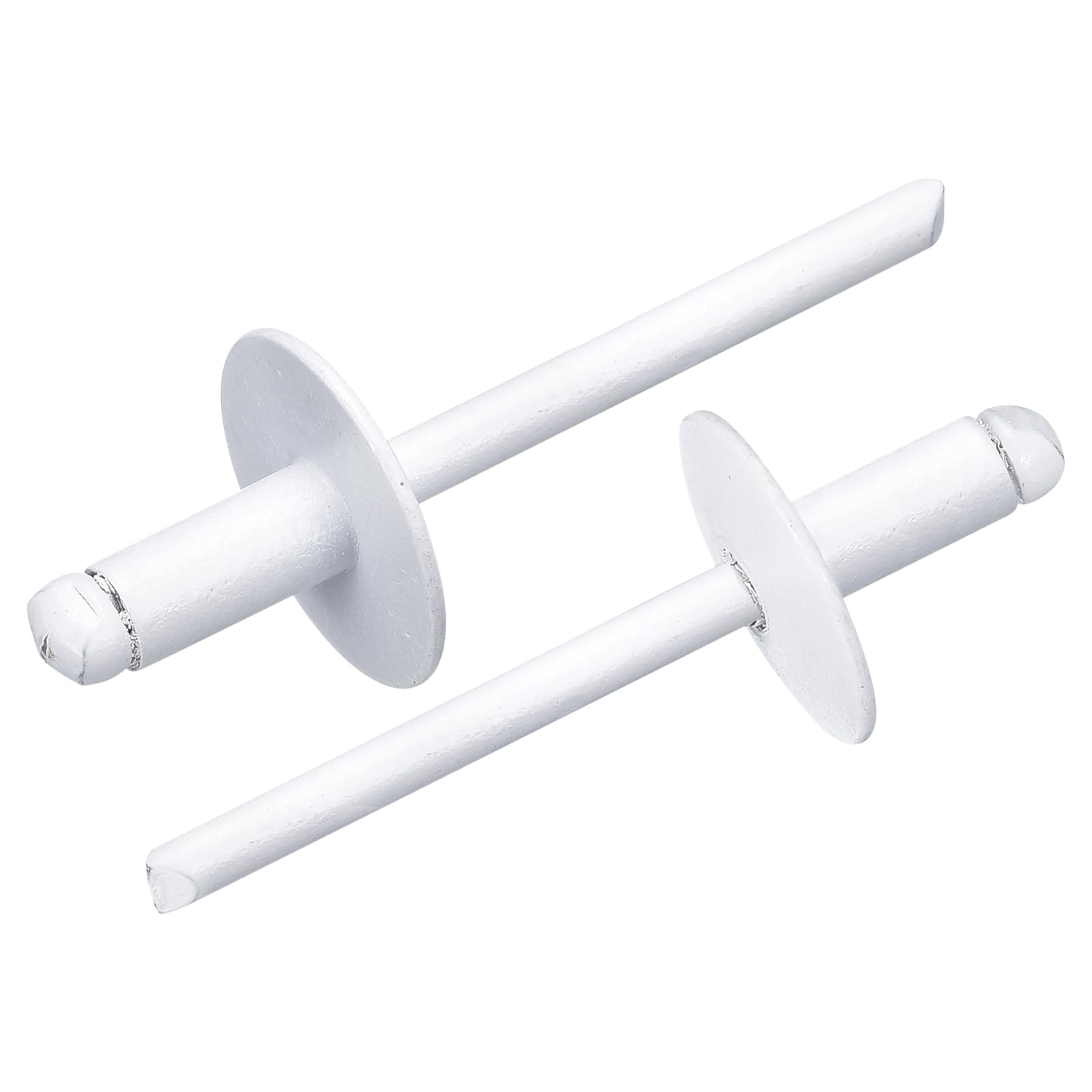 Rivets aveugles 3/16" x 0,95 cm acier zingué blanc tête bride lot de 100