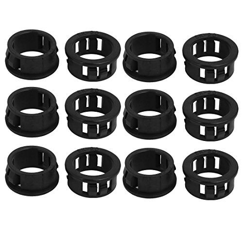 sourcingmap Cable Snap Locking Bushing Protector Harness Grommet 20mm Dia Mount Hole 12pcs