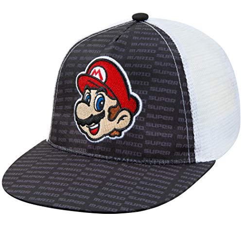 Nintendo Gorra de béisbol Super Mario para niños de 4 a 7 años - negro -