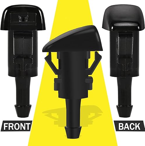 Miniatura 10 de Juego de 2 boquillas para limpiaparabrisas delantero, kit de chorro de pulverización para Chrysler, Dodge, reemplaza al OEM # 4805742AB  5113049AA