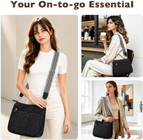 PuraeSpade Anti-Theft Crossbody Bag for Women, Trendy Purse with Wide Strap - 1