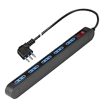 Poly Pool PP2524.2 presa quintupla 10, 16A 2P+T, Nero