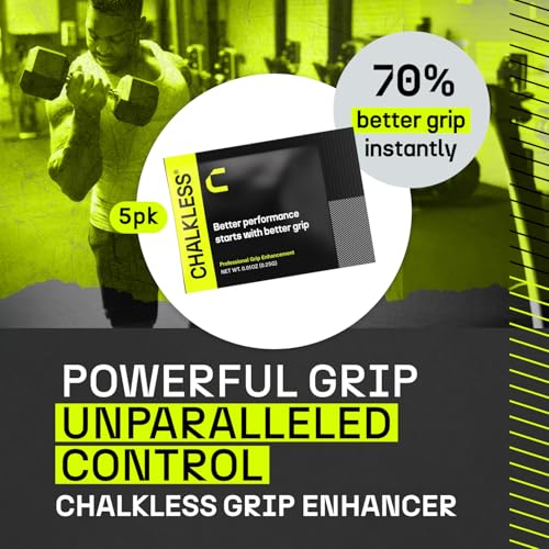 Image of Chalkless Grip Enhancer - Premium Liquid Chalk Alternative & Less Mess Hand Chalk for Weightlifting, Powerlifting, Yoga, Gaming, Climbing, and More, Non-Toxic Long-Lasting & Reliable
