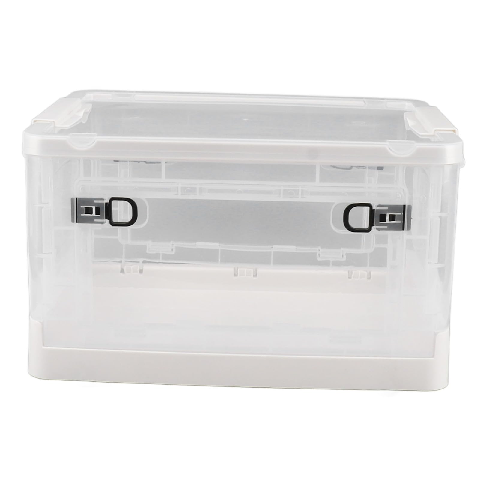 Caja de Almacenamiento Transparente con Ruedas, Contenedor (Medio)