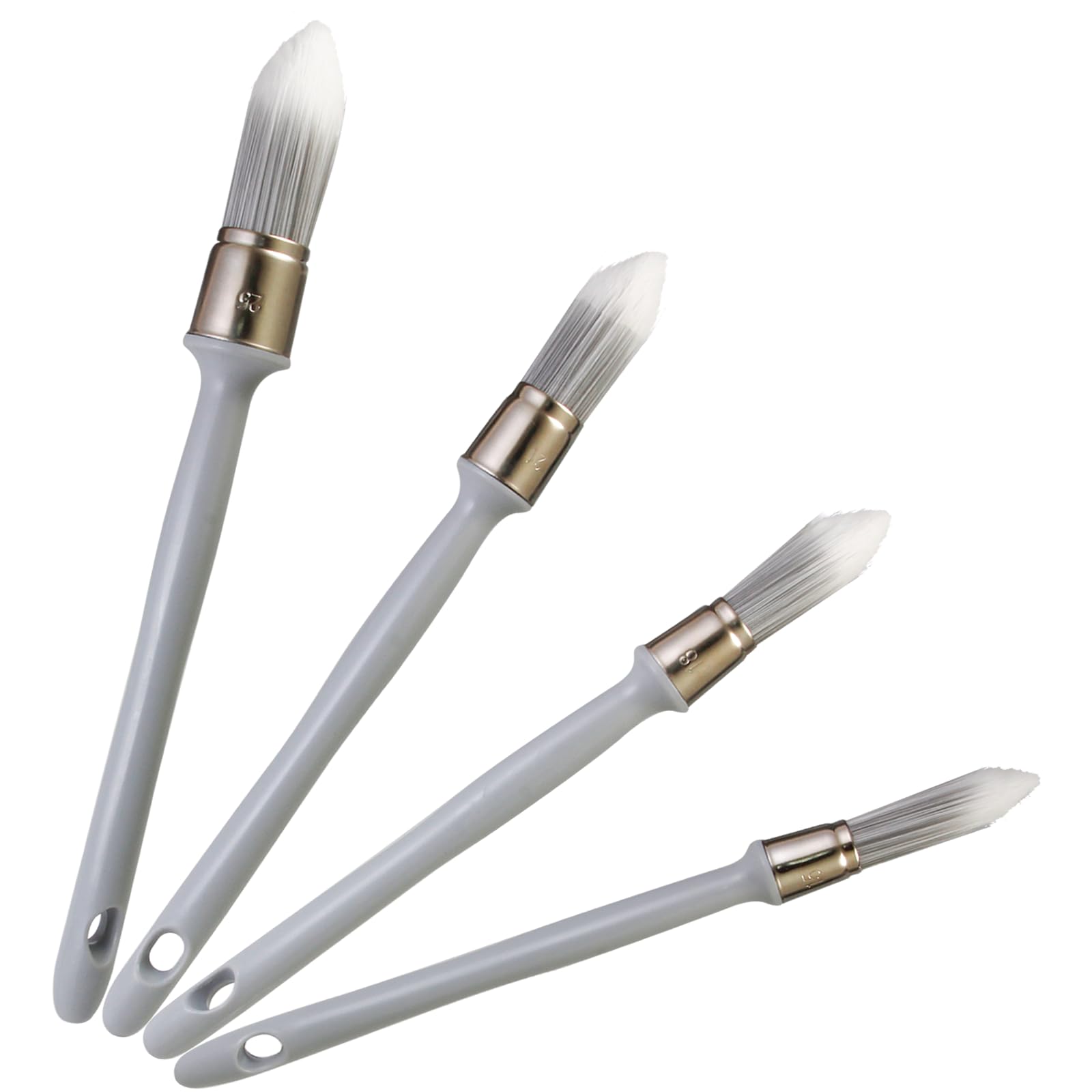Trim Paint Brush Set - 4 Round Brushes -1