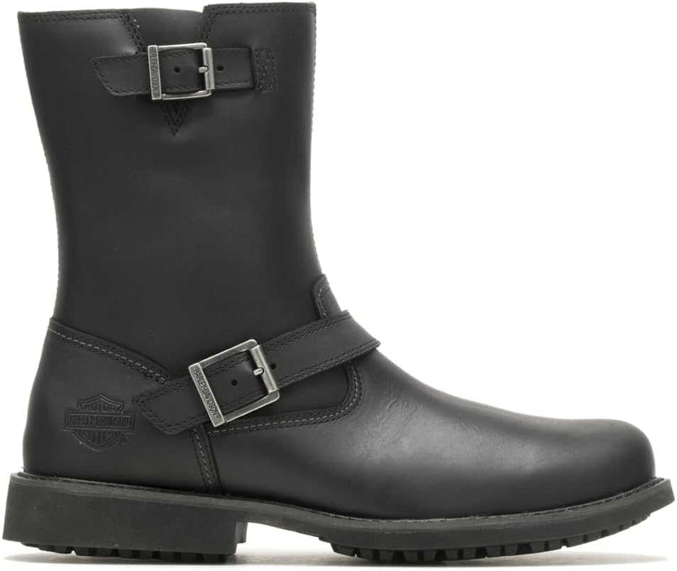Harley-Davidson Men's Proctor Buckle 8.5-Inch Black Motorcycle Boots, D96286