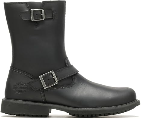 Harley-Davidson Mens Proctor Buckle 8.5-Inch Black Motorcycle Boots, D96286