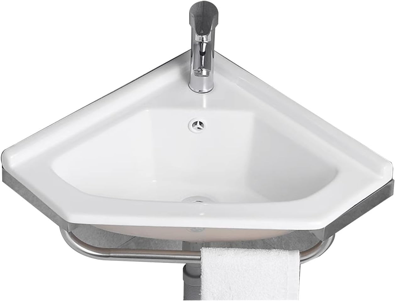 Wall Mounted Bathroom Sink, Small Corner Bathroom Vanity Cabinet,Ceramic Vessel Sink, For Small Space Wall Mounted Cabinet Set Design,for Small Space Basement Small Rv Business Restaurant ( Color : Ho