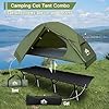 Night Cat Camping Cot Tent - سرير كومبو مقاوم للماء لشخص واحد خارج الأرض للبالغين خيام سهلة الإعداد